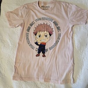 Jujutsu Kaisen Chibi Yuji Itadori T-Shirt - BoxLunch Exclusive Light Pink